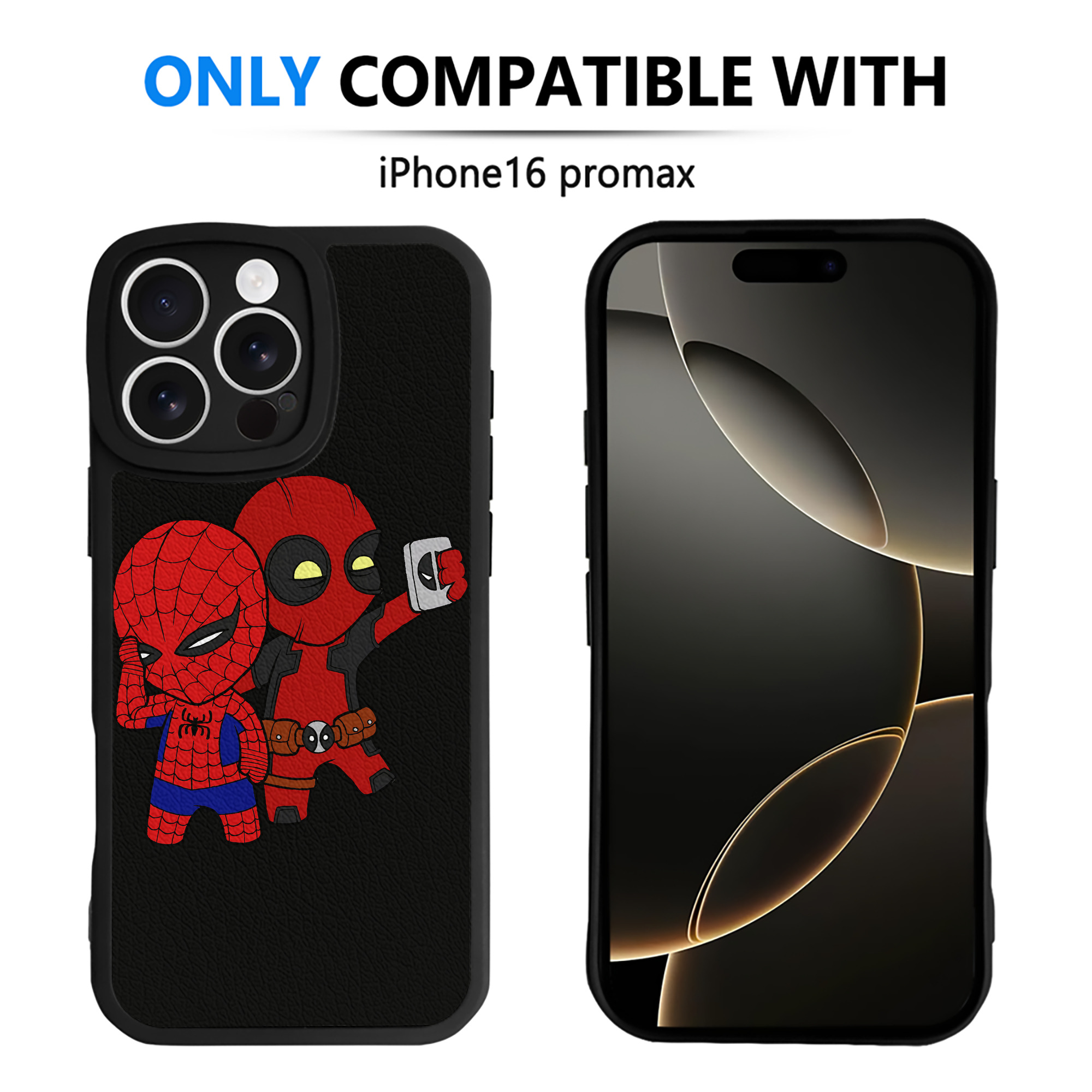 （画像用） Deadpool デッドプール 【iPhone 16シリーズ対応】シリコンスマホケース（レザー調） 材質：シリコン